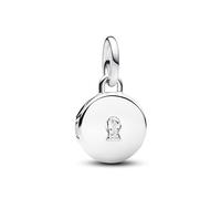 Pandora Moments Key hole engravable locket sterling silver dangle with clear cubic zirconia