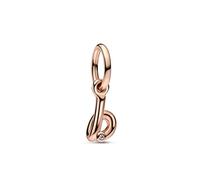 Pandora Moments Letter b 14k rose gold-plated dangle with clear cubic zirconia