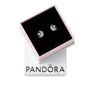 Pandora Moments Moon sterling silver stud earrings with clear cubic zirconia
