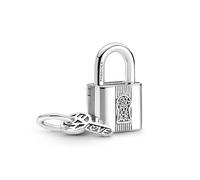 Padlock And Key Dangle Charm - female - Pandora - Jewellery - White - ONE SIZE - Accessories ONE SIZE
