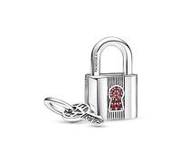 Pandora Moments Padlock and key sterling silver charms