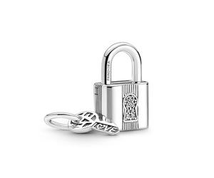 Pandora Moments Padlock and key sterling silver charms