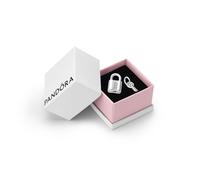 PANDORA Moments, Padlock & Key Dangle Charm, Silver, Gift Box