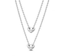 PANDORA Moments, Puzzle Piece Hearts Friendship Charm | Sterling Silver Splittable Puzzle Piece Charm, Two Halves With Colourful Stones, Engraved True Friends Message