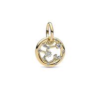 Pandora Moments Sagittarius zodiac 14k gold-plated dangle with clear cubic zirconia