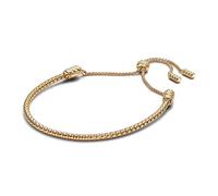 Pandora Moments Schiebeverschluss-Nietenarmband aus Sterling Silver with metalllegierung, Kompatibel mit Pandora Moments Charms, Size: 28 cm, 563090C00-2, 28 cm, Sterling Silver, No Gemstone