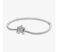PANDORA Moments Silver Asymmetric Star Clasp Bracelet 599639C01-20