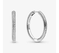 PANDORA Moments Silver Charm Hoop Earrings 299532C00