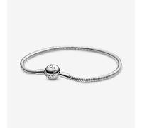 PANDORA Moments Silver Round Clasp Snake Chain Bracelet 590728-19