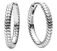 Pandora Moments Small Charm Hoop Sterling Silver Earrings 292728C00