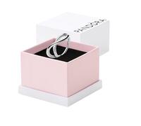 Pandora Moments Snake chain sterling silver bracelet with rose clasp, 19