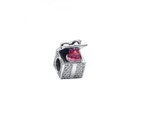 PANDORA Moments Sparkling Gift Box Charm Made of Sterling Silver with Cubic Zirconia, Compatible Moments Bracelets, 793603C01