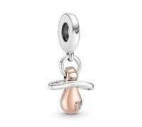 Pandora Moments Sterling Silver and 14k rose gold-plated dangles