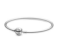 Pandora Moments Sterling Silver Ball Clasp Bangle for Women - Compatible Moments Charms - Bangle Charm Bracelet - Gift for Her - 6.7""""