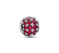 Pandora Moments Sterling silver charm with cherries jubilee red crystal and clear cubic zirconia