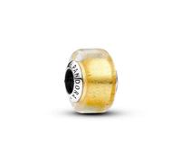 Pandora Moments Sterling silver charm with transparent Murano glass and 24k gold foil