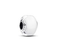 Pandora Moments Sterling silver charm with white Murano glass