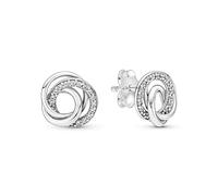 Pandora Moments Sterling Silver Family Always Encircled Stud Earrings, No Box