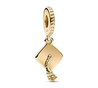 Pandora Moments Student hat 14k gold-plated dangle
