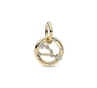 Pandora Moments Taurus zodiac 14k gold-plated dangle with clear cubic zirconia