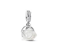 Pandora Moments Sterling silver charm with green blue lab-created opal