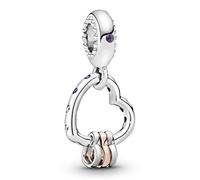 Pandora Jewelry Heart Highlights Charm in Pandora Rose and Sterling Silver