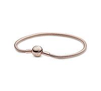 PANDORA Moments Women's 14k Rose Gold-Plated Snake Chain Bracelet for Charms, Size 17, No Box
