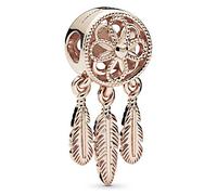 Pandora Moments Women's 14k Rose Gold-Plated Spiritual Dreamcatcher Bracelet Charm, No Box