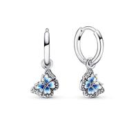 Pandora Moments Women's Sterling Silver Blue Butterfly Hoop Earrings, No Box