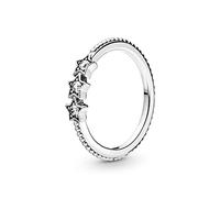 PANDORA Moments Women's Sterling Silver Celestial Stars Cubic Zirconia Ring, Size 54, No Box