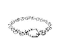 PANDORA Moments Women's Sterling Silver Chunky Infinity Knot Chain Bracelet, Size 20, No Box