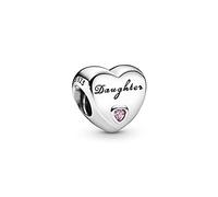 PANDORA Moments Women's Sterling Silver Daughter's Love Cubic Zirconia Bracelet Charm, No Box