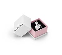 Pandora Moments Women's Sterling Silver Mother & Daughter Double Heart Split Dangle Charm, With Gift Box