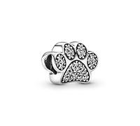 PANDORA Moments Women's Sterling Silver Sparkling Paw Price Cubic Zirconia Bracelet Charm, No Box