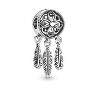 PANDORA Moments Women's Sterling Silver Spiritual Dreamcatcher Bracelet Charm, No Box