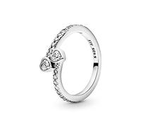 Pandora Moments Women's Sterling Silver Pink Pavé Clip Charm for Bracelet, No Box