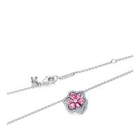Pandora Necklaces Necklace with bright pink herbarium flower pendant 394576C01