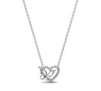 Pandora Necklaces Necklace with intertwined heart and butterfly pendant 394477C01