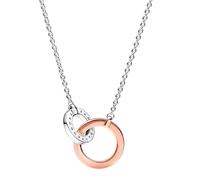 Pandora Necklaces Pandora Signature Two-Tone Interlocking Circles Necklace 382778C01