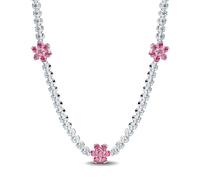Pandora Necklaces Pink Flower Tennis Necklace 394561C01