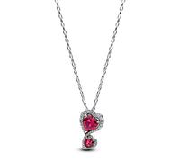 Pandora Necklaces Red Halo Hearts Necklace 393658C01
