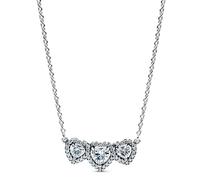 Pandora Necklaces Triple Halo Heart Necklaces 394412C01
