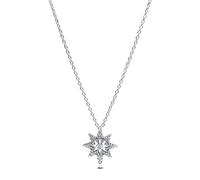 PANDORA Moments Pave-Polarstern North Star necklace pendant made of sterling silver with zirconia, size 45cm, 393600C01-45
