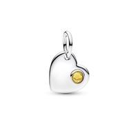 Pandora November Birthstone Engravable Heart Dangle Charm