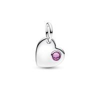 Pandora October Birthstone Engravable Heart Dangle Charm