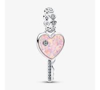 PANDORA Opalescent Heart Key Dangle Charm 794427C01