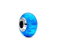 Pandora Moments Sterling silver charm with deep blue lab-created opal