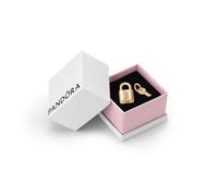 Pandora Padlock & Key Dangle Charm - 14k Gold Bracelet Charm Compatible with Pandora Moments - Gift for Her - With Gift Box