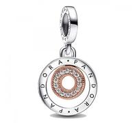 Pandora Pandora Signature Two-tone Logo Circles Dangle Charm 782287C01