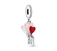 PANDORA PandoraHappy Bday Balloon Dangle Charm - Sterling Silver & Cubic Zirconia Bracelet Charm Compatible Moments - Gift for Her - No Box